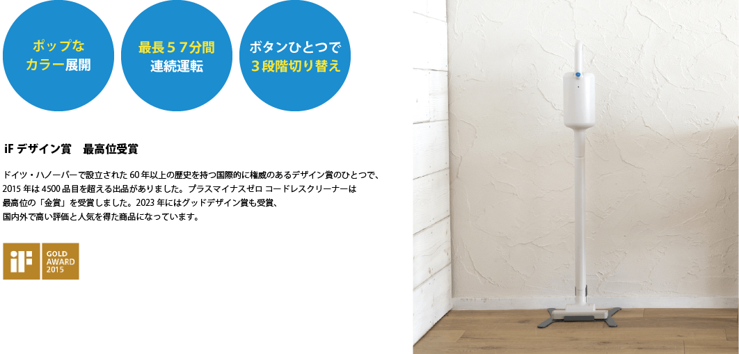 毎日のお掃除が楽しくなる、コードレスクリーナー。